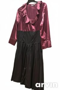 elegant satin two toned women dress